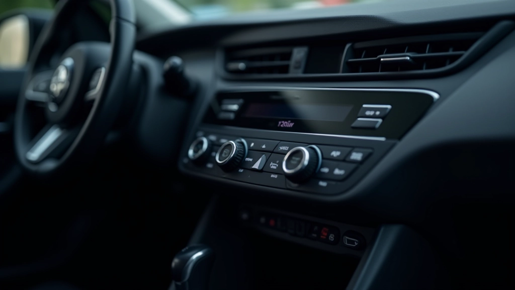 Hibridinio automobilio šildymo sistemos valdymo panelė iš arčiau, reguliatoriai ir ekranas